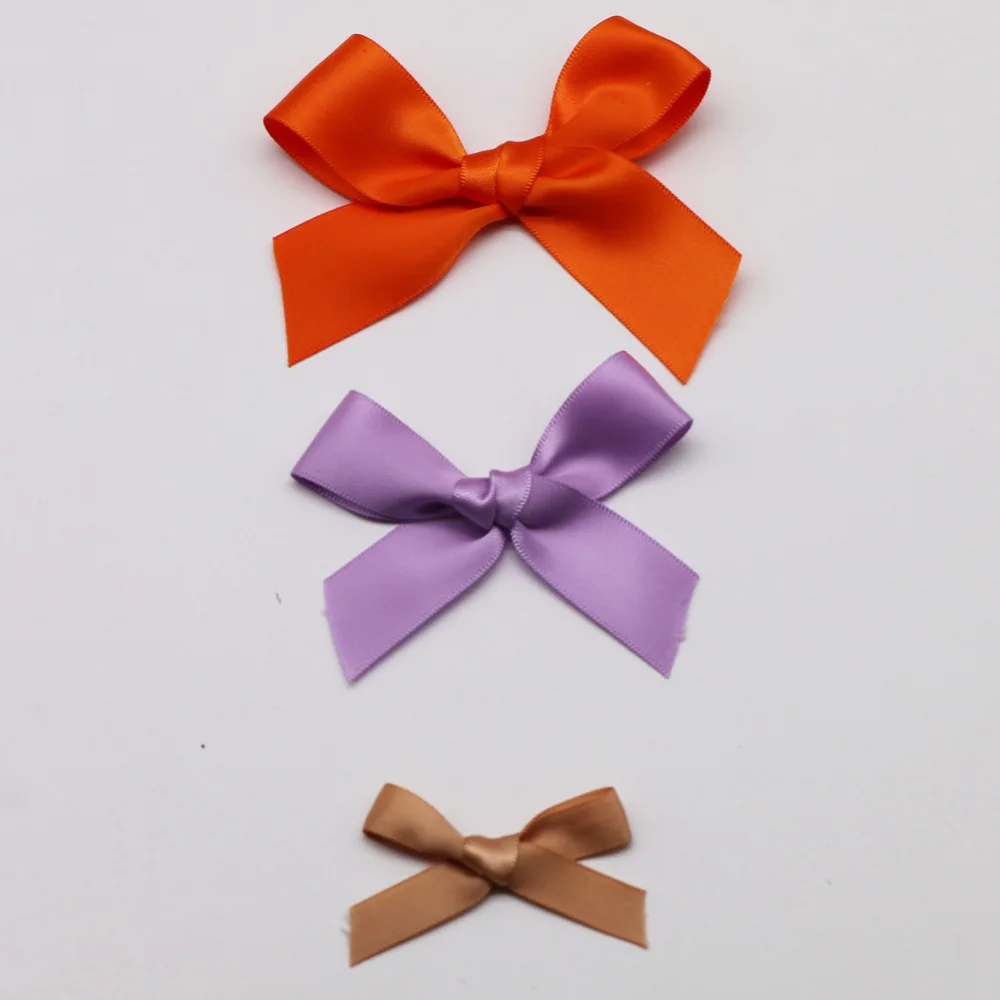 50 шт. бант ручная работа цветная атласная мини лента цветы сделай сам банты для