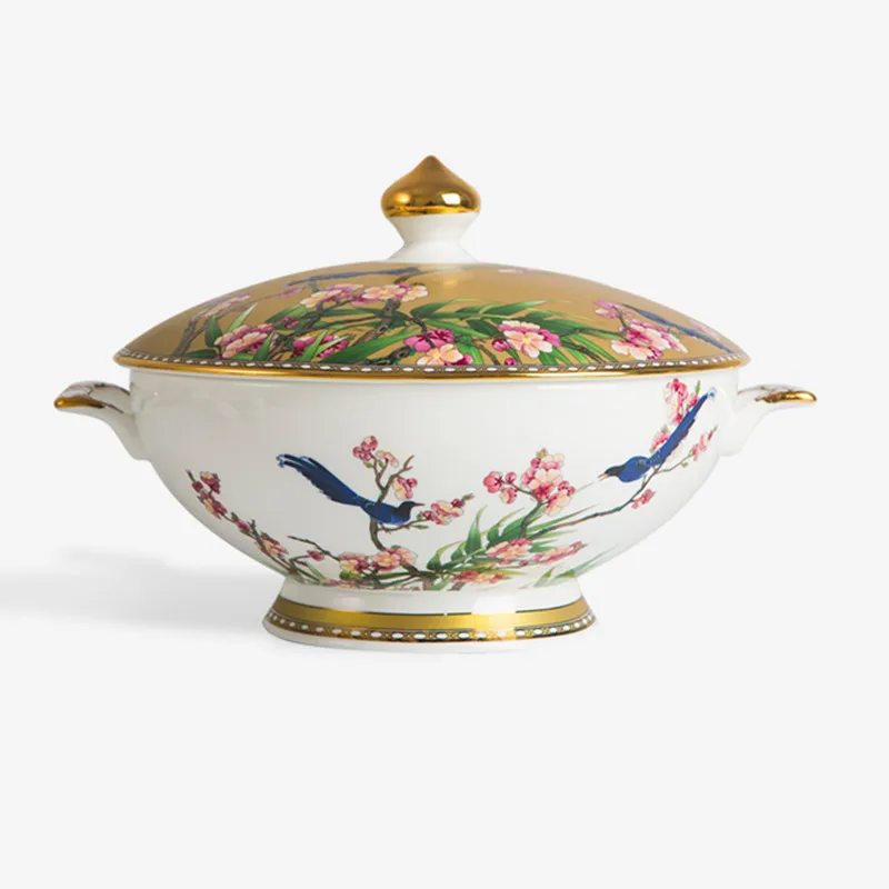 60 piecea guci Dinnerware art style porcelain bowl dish Chinese style home wedding Club tableware high-end gift porcelain