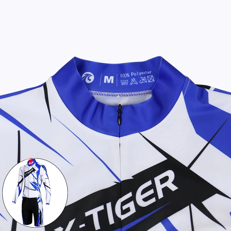 Быстросохнущие майки с длинными рукавами для велоспорта X-Tiger, компрессионная губка, мягкий триатлон, плавательный велокостюм, Ropa De Ciclismo