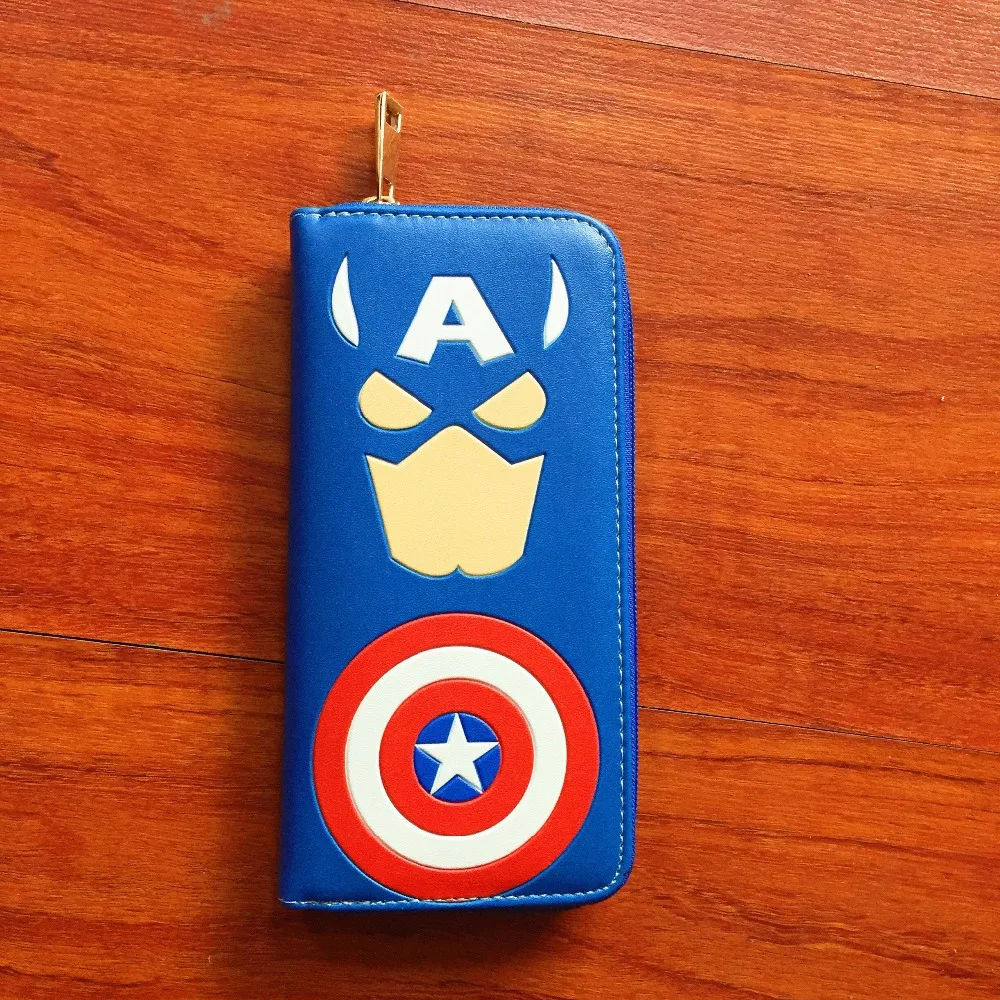 Мультфильм Аниме Marvel одежда Супергерои Капитан Америка Длинный кошелек