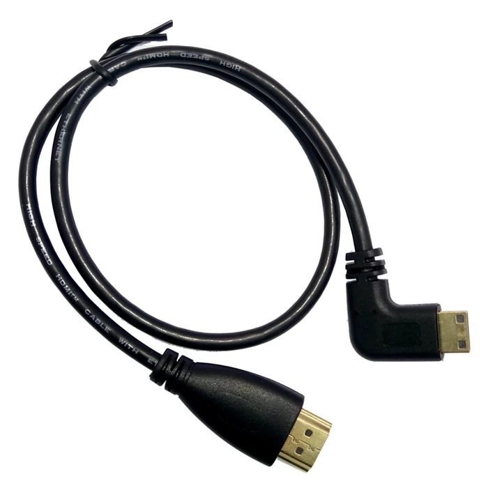 0,5 м угол 90 градусов мини HDMI к HDMI Мужской M/M Кабельный разъем V1.4 для цифровой зеркальной видеокамеры ЖК-монитор - Цвет: Left
