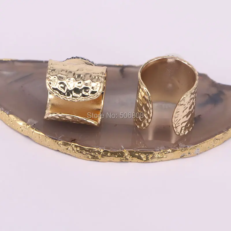 10 шт. ZYZ R6449 натуральный белый жемчуг с кристаллами круглое кольцо