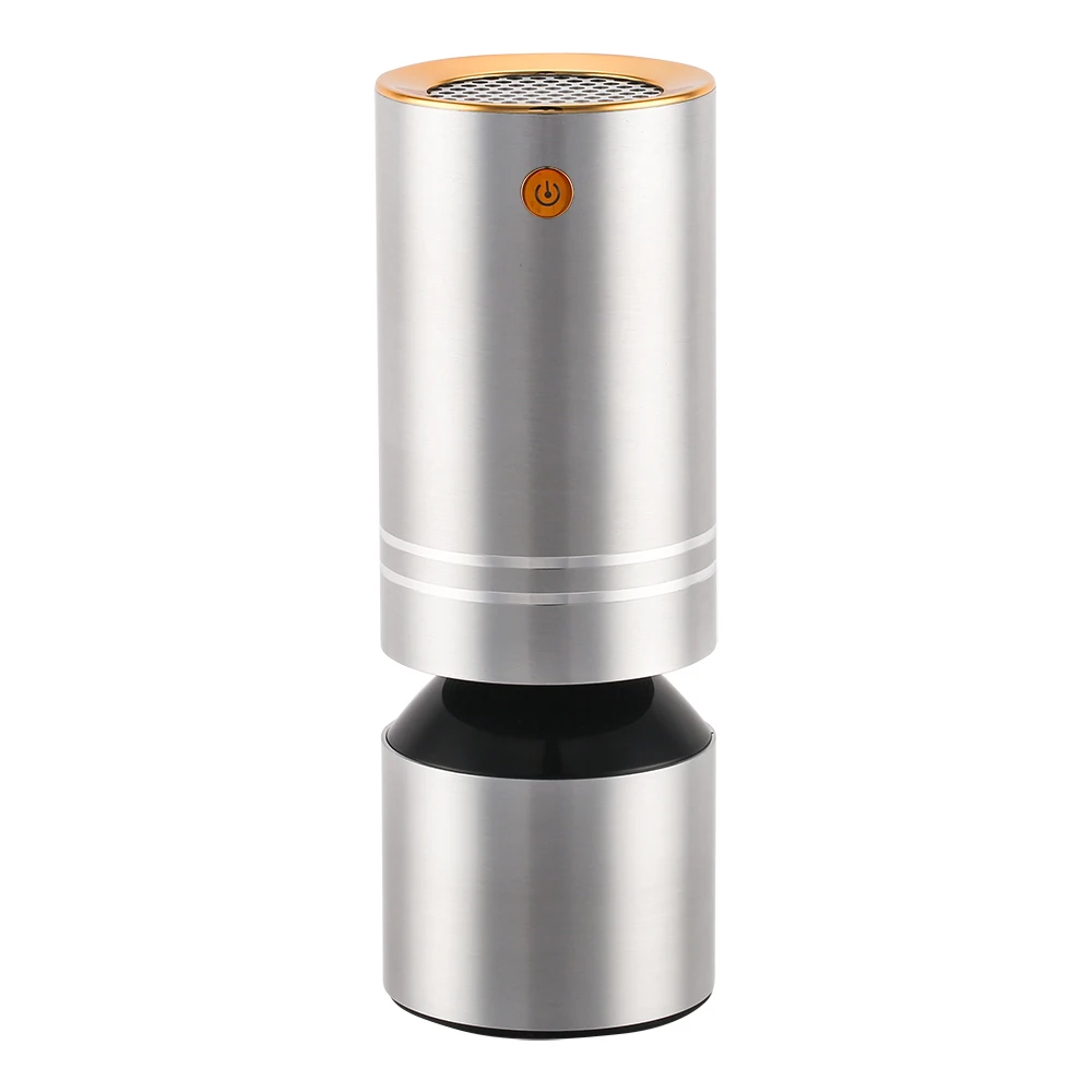 gold 3 in 1 Negative ion Car Air Purifier HEPA Filter Car Active Carbon Filter Air Purifying Machine USB Car Air freshener Super Mute - Цвет: gold