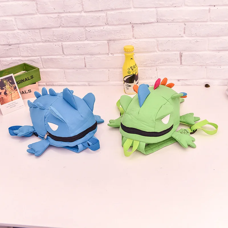 Детский плюшевый рюкзак для дошкольников милый с рисунком монстра и динозавра
