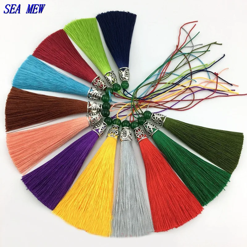 95mm China Delicate Alloy Polyester Soft Tassel Fringe Ice Silk Pendant Connectors DIY Jewelry Accessories Making | Украшения и