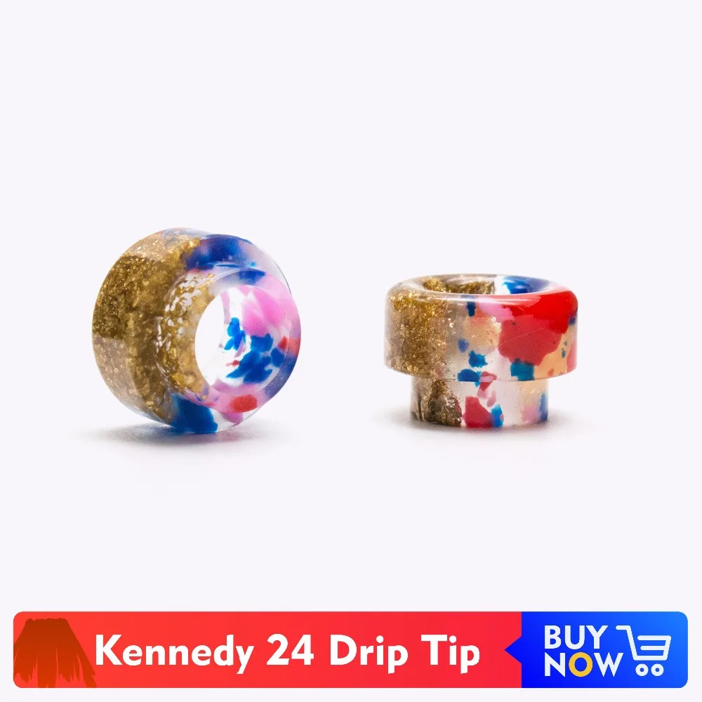 Кварцевый Banger 1 шт. Наконечник-капельница из эпоксидной смолы смешанного цвета, устойчивый к теплу, для атомайзера Kennedy 24, парогенератор электронных сигарет.