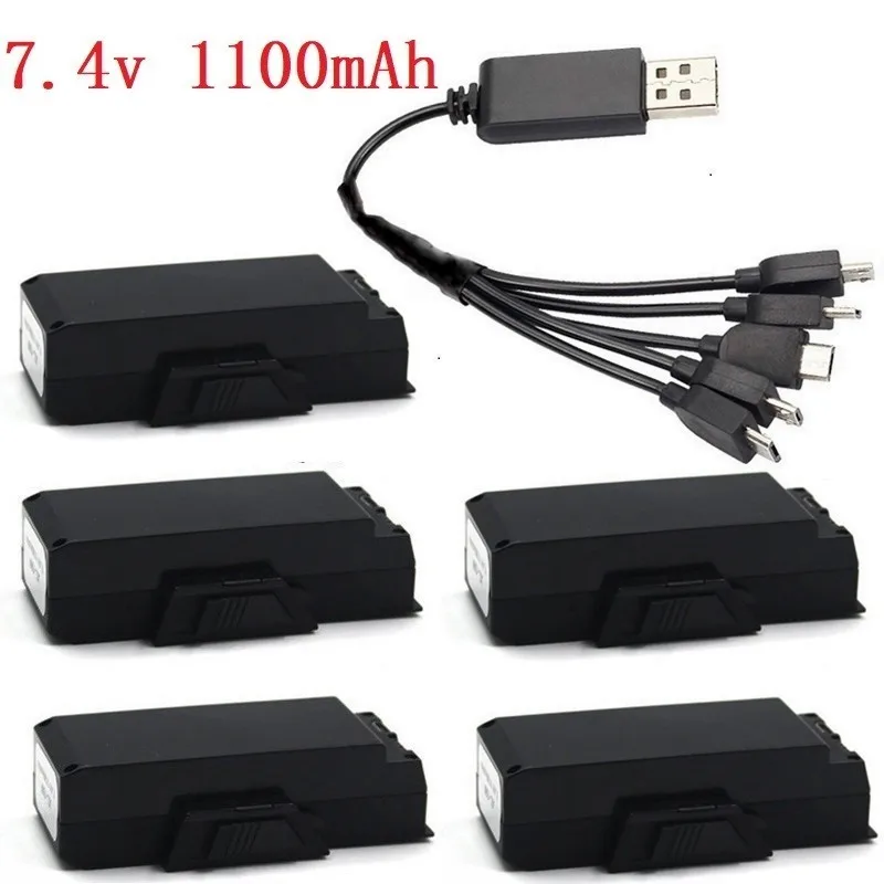(5 в 1) 7 4 V 1100mAh Lipo зарядное устройство для SG900S SG900 S RC вертолет Квадрокоптер запасные