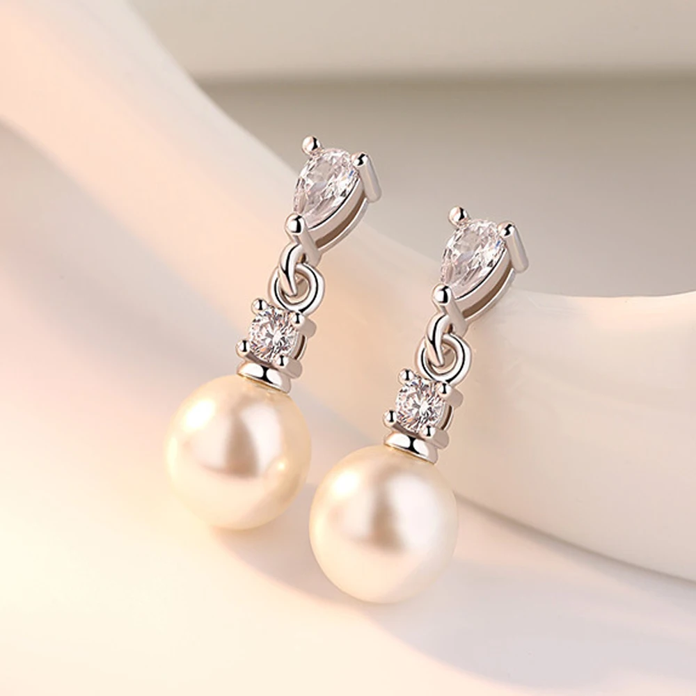 Новая мода пресноводный жемчуг серьги для Для женщин Свадебные украшения