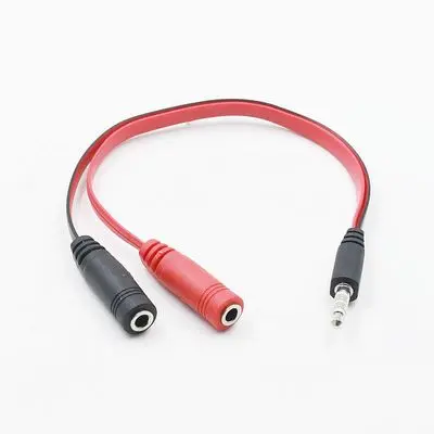 25 шт. 3 5 мм позолоченный наушники аудио кабель Micphone Y сплиттер адаптер 1 Женский до