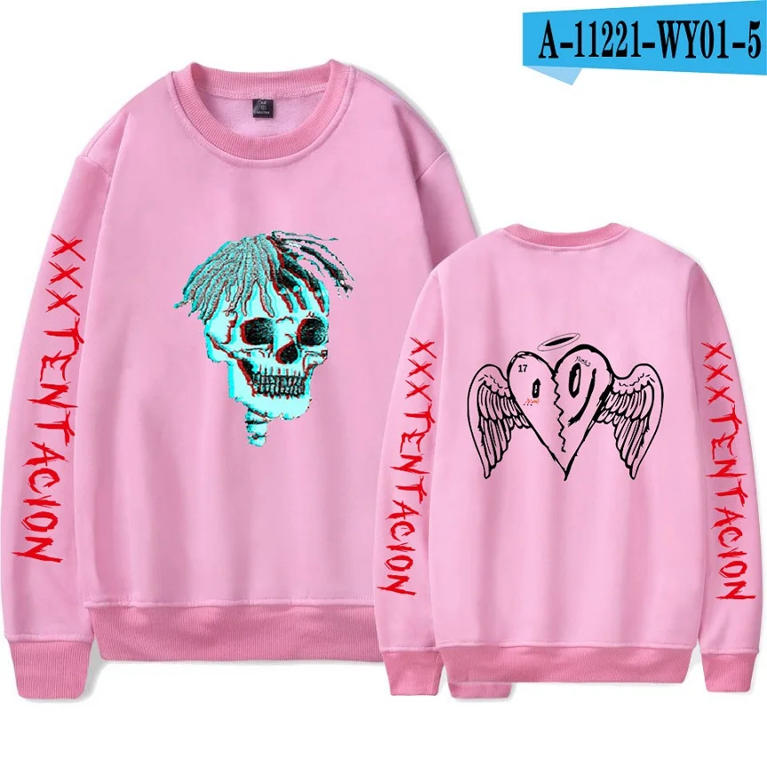Pink5 Горячая XXXTentacion Rapper мужская толстовка с капюшоном в стиле «хип-хоп» RIP Jahseh Dwayne Onfroy Revenge пуловер Толстовка размера плюс - Цвет: Pink5