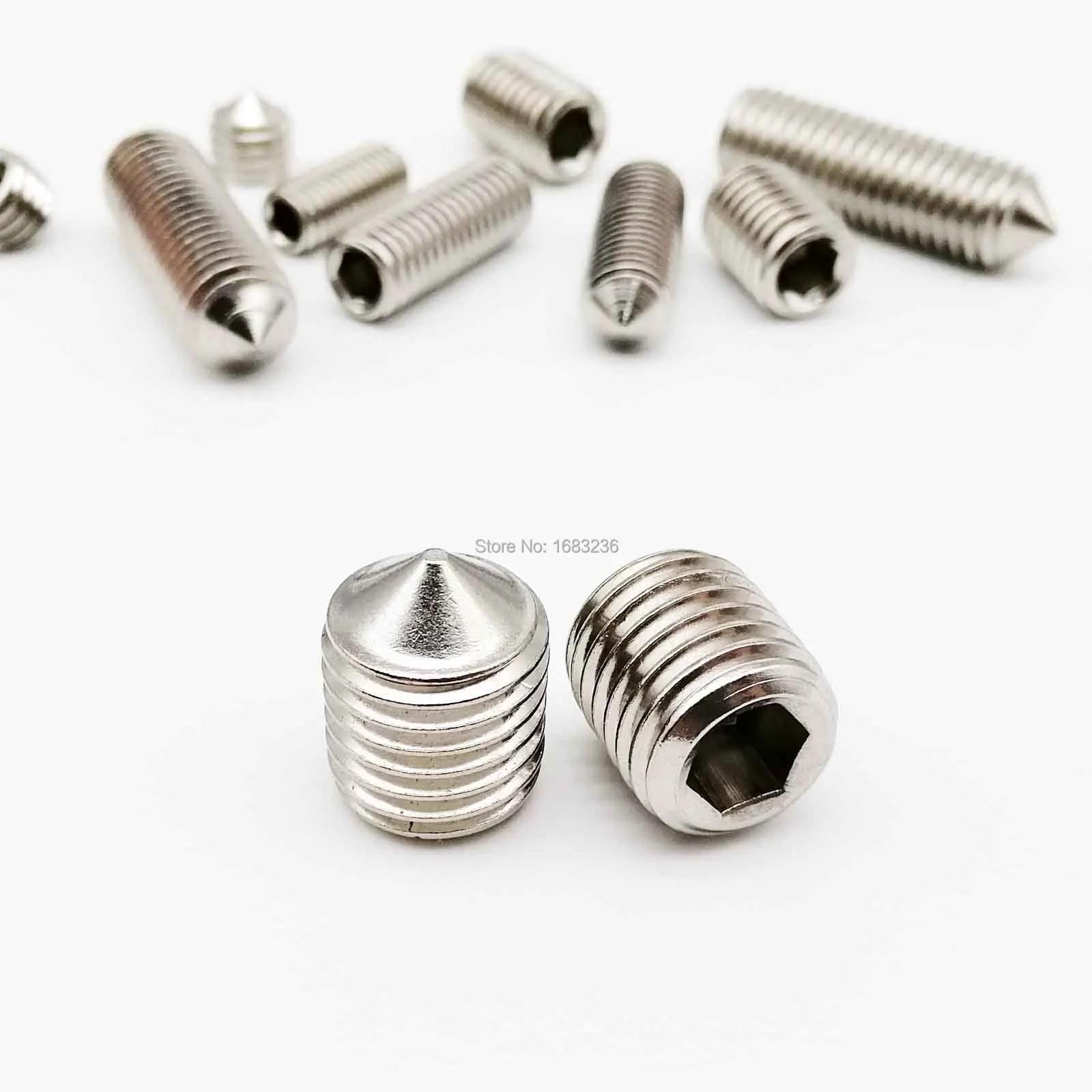 1/50 шт. M2 5 M3 M4 M5 M6 M8 M10 M12 M16 DIN914 304 Шестигранная головка из нержавеющей стали конусная