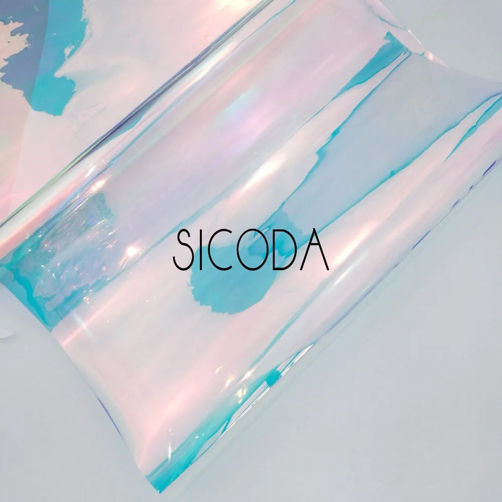 SICODA 135x50 см переливающийся цвет 0,4 мм толстый прозрачный ТПУ зеркальный симфония лазерный красочный неоновый мешок для одежды водонепроницаемый