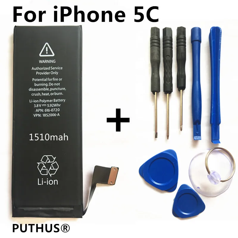 Новая батарея для iPhone 5C сменные батареи реальная 1560mAh 3 72 V Для iphone 5c 5S с набором