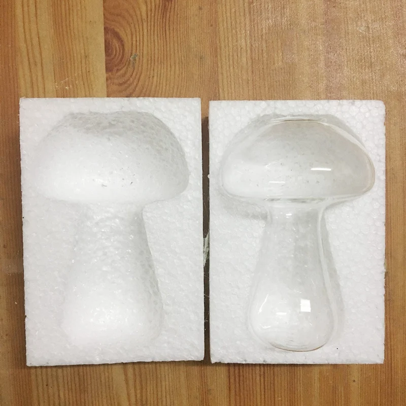 Прозрачная стеклянная ваза для украшения растений цветов грибов | Дом и сад