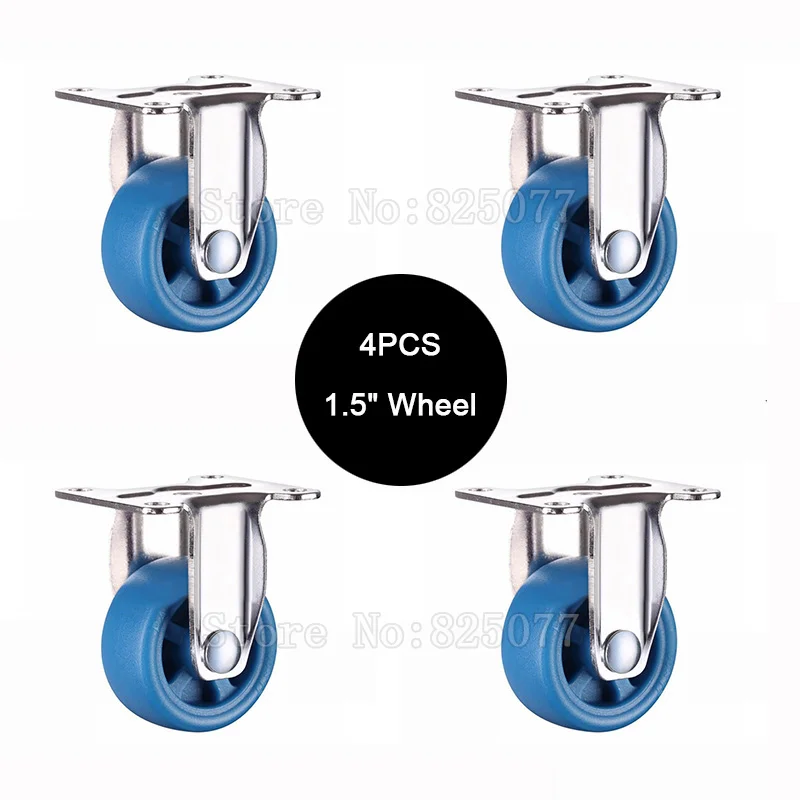 

HOT 4PCS 1.5'' Directional Wheels Castors Nylon Mute Platform Trolley Chair Utensils Furniture Casters Max Load 75KG/4PCS