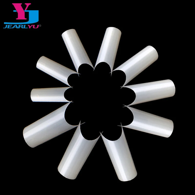 500 шт./пакет Природа Накладные для Неил арта украшения кончиков ногтей C shape форме