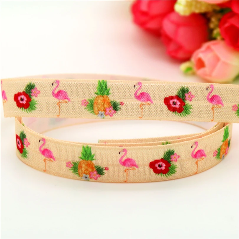 5/8 ''Бесплатная доставка складывающаяся эластичная лента Фламинго