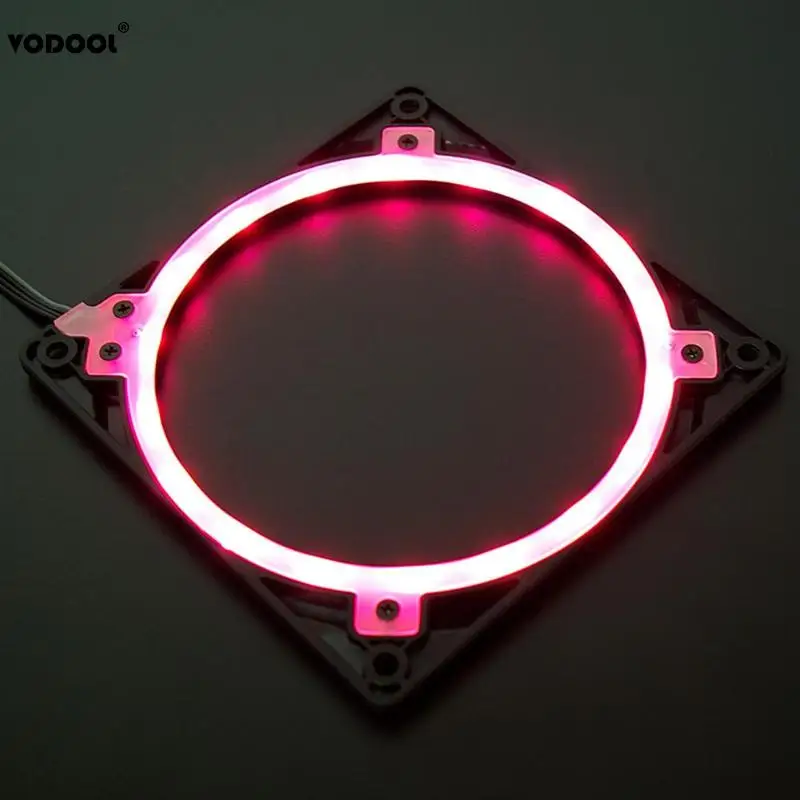 VODOOL DIY ПК компьютер охлаждения кулер вентилятор рамка Корпус 18 светодиодный 10 RGB светодиодный цветной кольцо Halo для 120 мм ПК Кулер Радиатор Вентиляторы