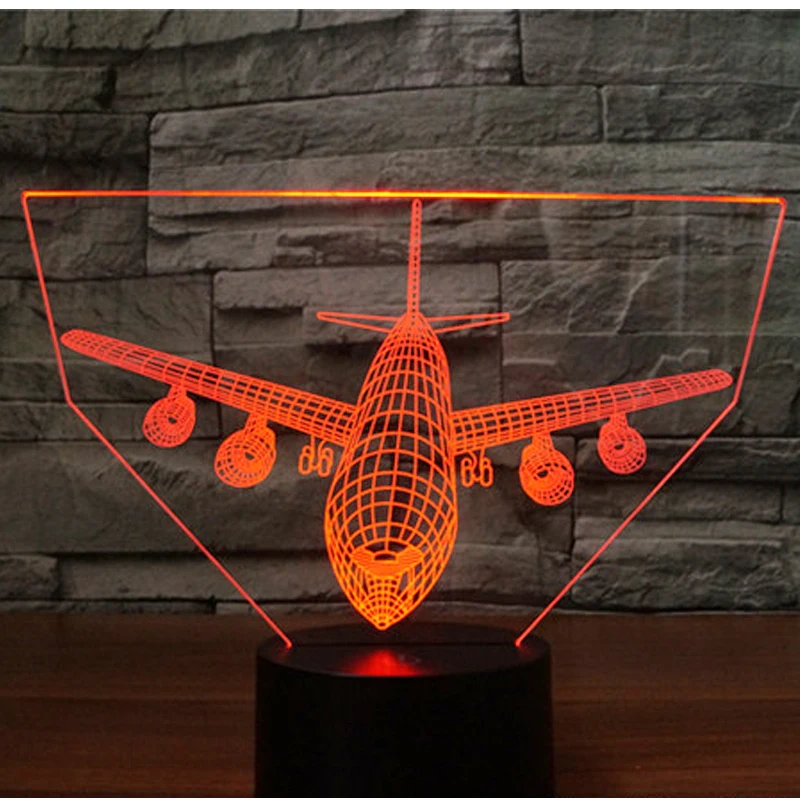 3D LED ночник ударная висячая ракета бомбардировщик позитив поставляется с 7 видов