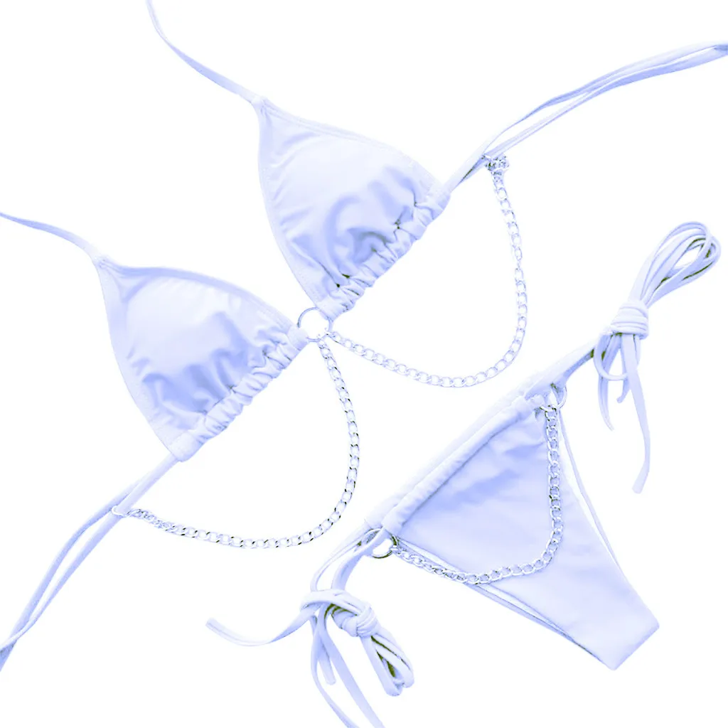 Женский купальник в черно-белую полоску с высокой талией бандажный Топ пуш-ап