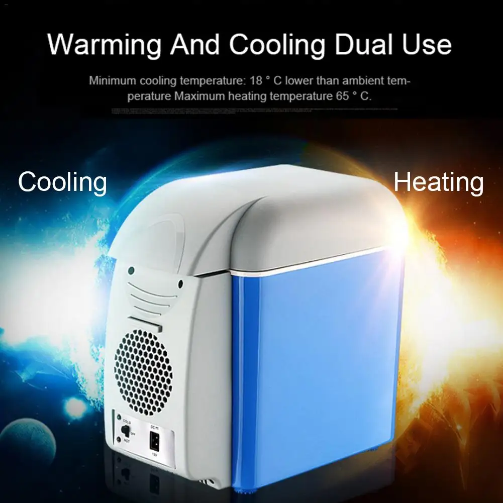 

New 7.5L Mini Portable Cooling Warming Refrigerators Fridge Freezer Cooler Auto Car Home Office Outdoor Camping Picnic Travel