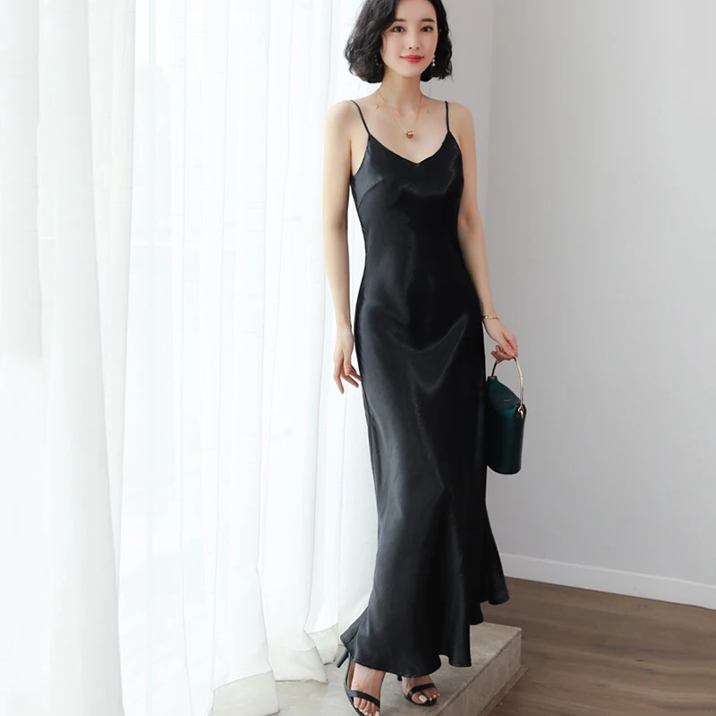 Женское летнее платье 2019 Новое модное большого размера на бретельках женское без