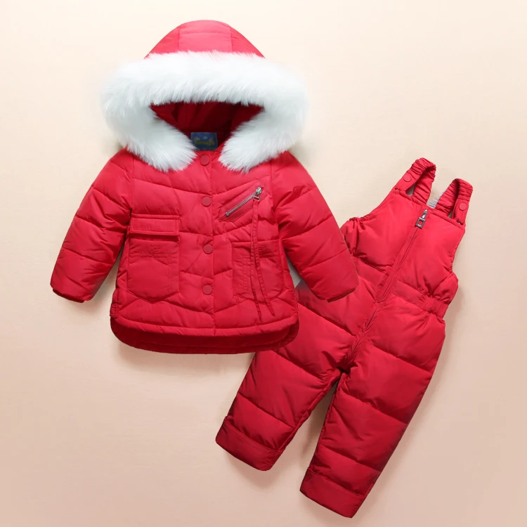 Новинка 2018 комплекты детской пуховой одежды 2 предмета пальто + брюки Зимние