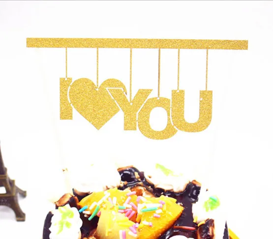1 шт. флаг для торта разных цветов Я люблю тебя|for wedding|love cake toppercake topper |