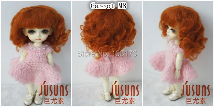 JD012 1/8 5-6 дюймов, парик для куклы, модный парик для куклы BJD, милые парики из мохера, волнистый парик для маленькой куклы, популярные аксессуары для кукол