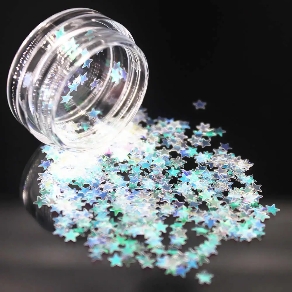 1 коробка голографические блестки глубокого розового цвета мерцающие бриллианты