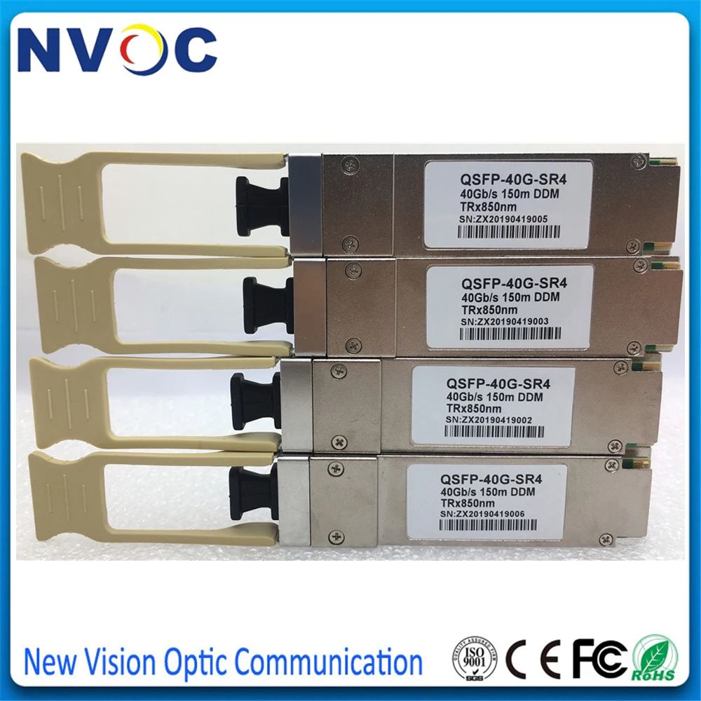 Бесплатная доставка 40GBASE-SR4 QSFP + 300 нм м трансивер MTP/MPO 40G многорежимный