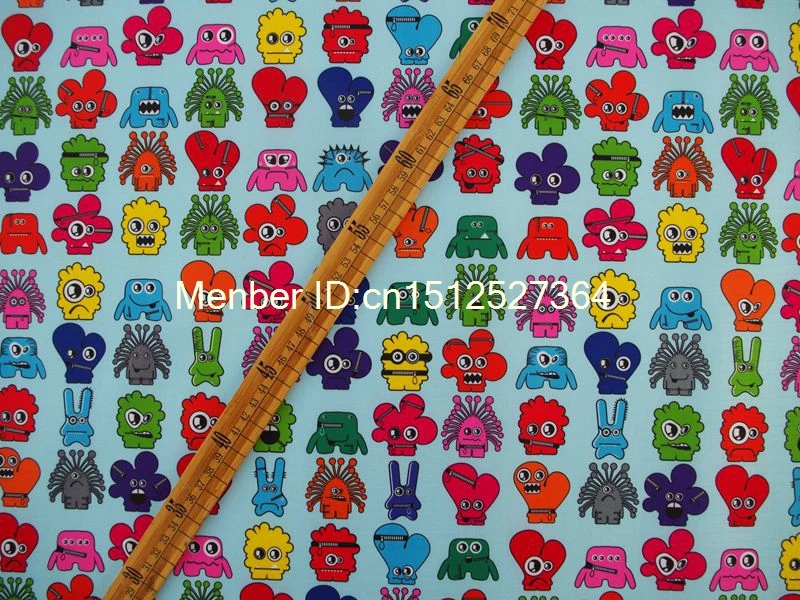 Водонепроницаемая ткань с ПВХ покрытием-мультяшный фон на голубом фоне (WF109) | Дом