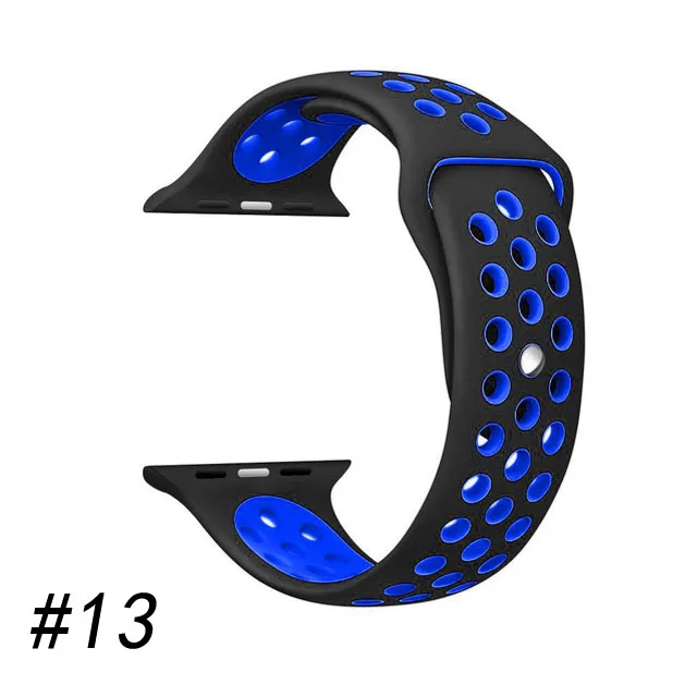 Мягкие часы ремешок для apple watch, ремешок 42 мм 44 браслет наручных часов iwatch, 4 заменить ремешок для часов аpple 4/3/2 40 мм 38 мм браслет ремешок для часов - Цвет ремешка: Black blue
