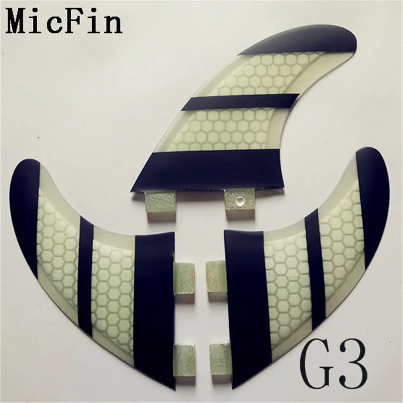 Micfin quillas surf вафельная fcs плавники стекловолокна досок для серфинга плавники три ребра размер M-G5