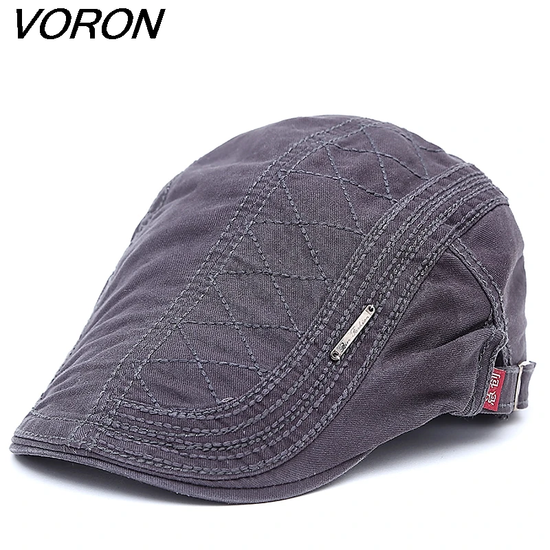 VORON, новинка, хлопковые береты, шапки для мужчин, летняя плоская кепка, Мужская винтажная Кепка, кепка s, Осенние береты, мужская шапка для осени и зимы