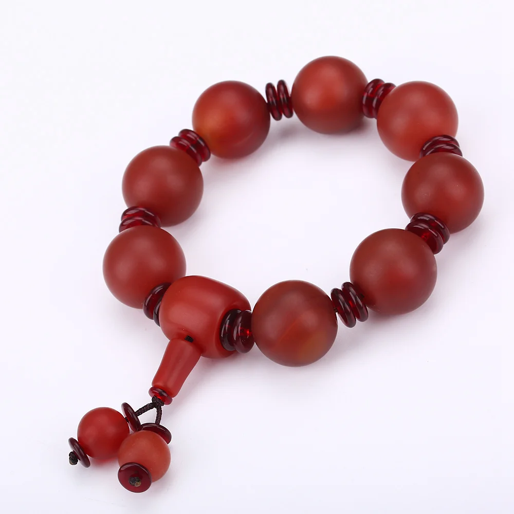 Yumten Для мужчин ретро браслет натуральный лунный камень китайский Стиль Jewelry