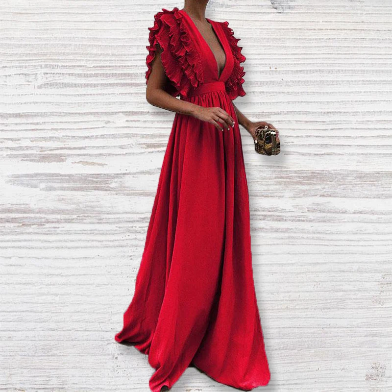 Для женщин модное богемное платье Vestidos пикантные вечерние Макси Новинка весны