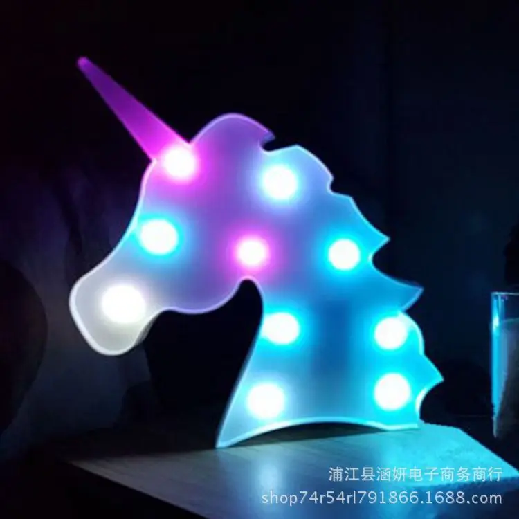 

Changing Color Unicorn LED Light Plastic Lamp Christm party Holiday Decoration