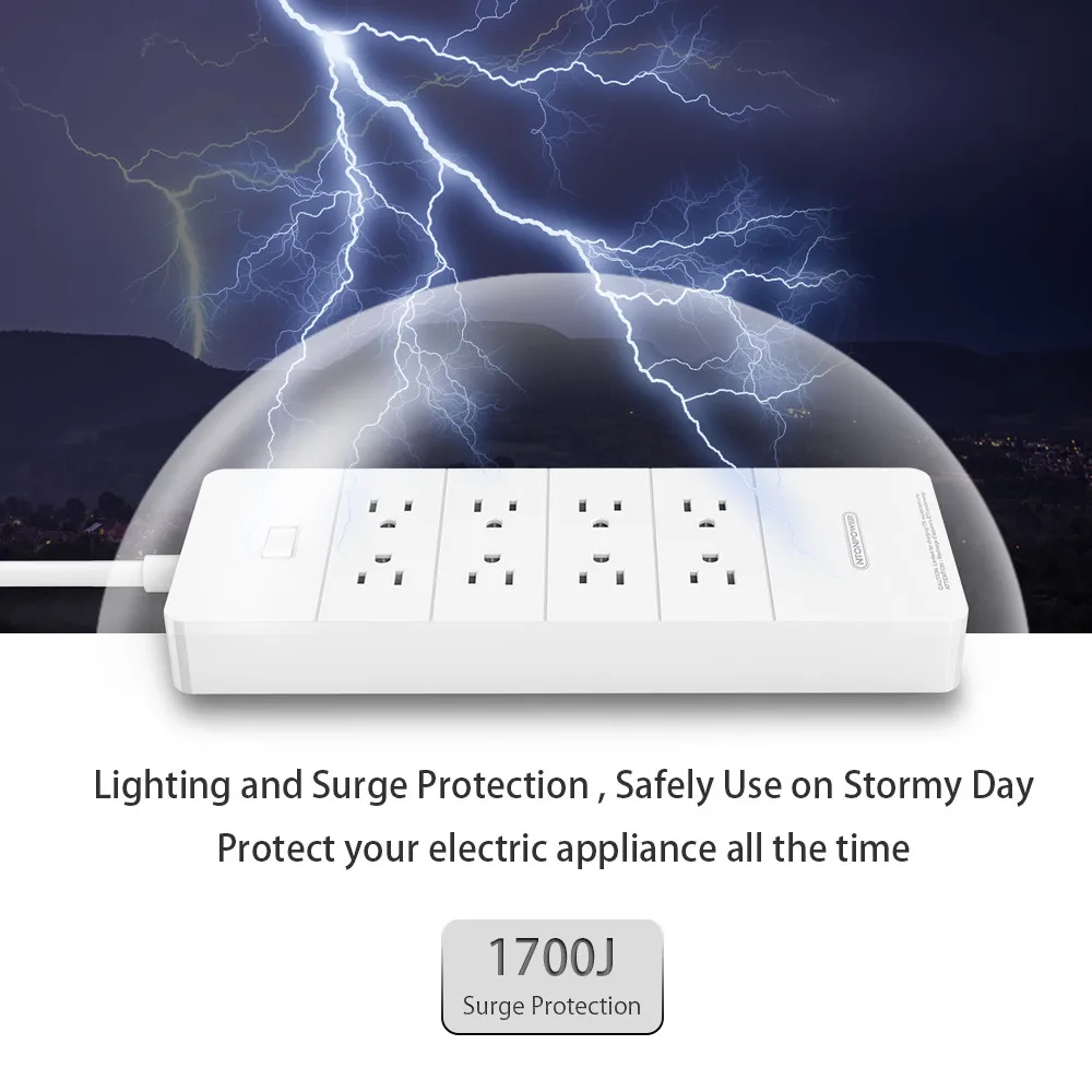 NTON POWER HPC USB защита от перенапряжения ETL США штекер 8AC розетка с зарядным