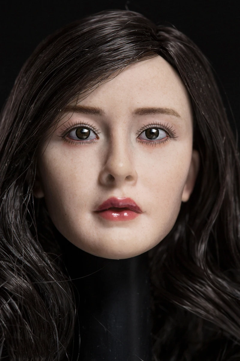 

XD005A 1/6 Scale Asian Beautiful Female Head Sculpt Yang Mi Head Carved Model for 12 inches Action Figure Body