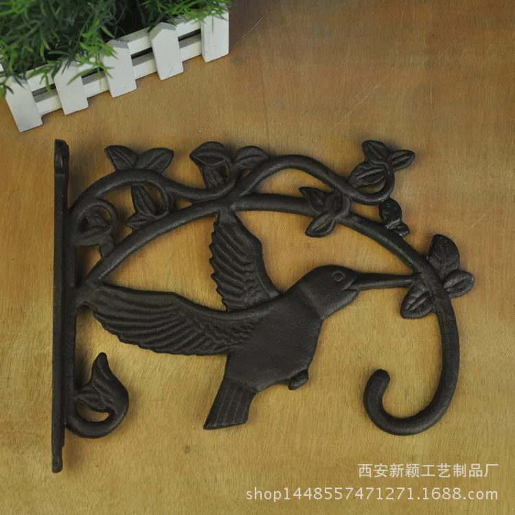 Iron cast hard ware hanging basket bracket hook frame flower pot 22*28 cm | Дом и сад