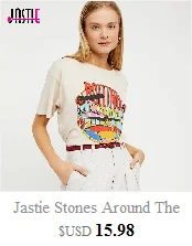Jastie Stones Around The World Tee& Tops футболка с коротким рукавом и круглым вырезом Летняя женская футболка Топ Повседневная Женская одежда
