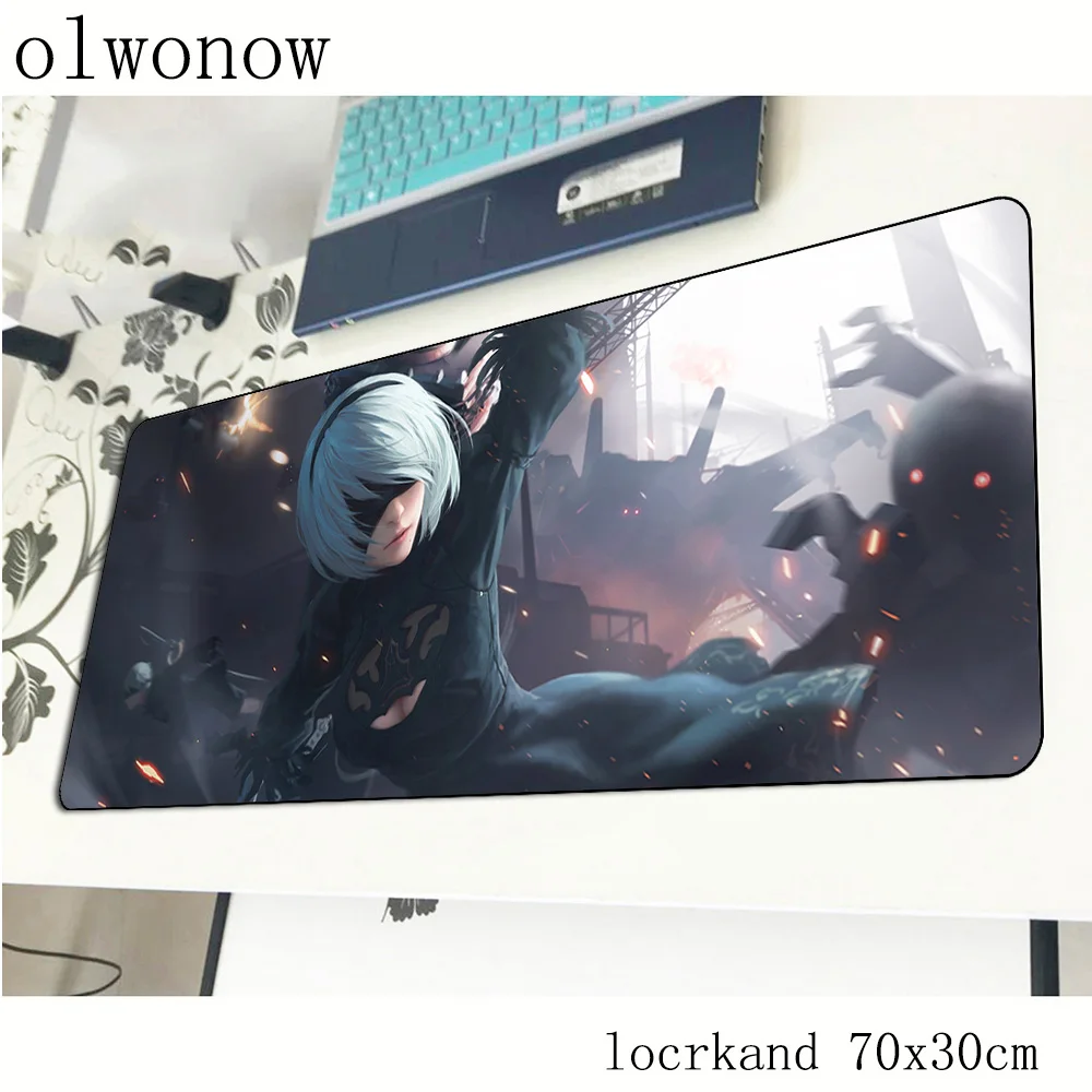 Nier automata коврик для мыши HD узор компьютерный геймер Коврик для мыши 70x30 см Модный Коврик Для Мыши Эргономичный гаджет офисный стол коврики