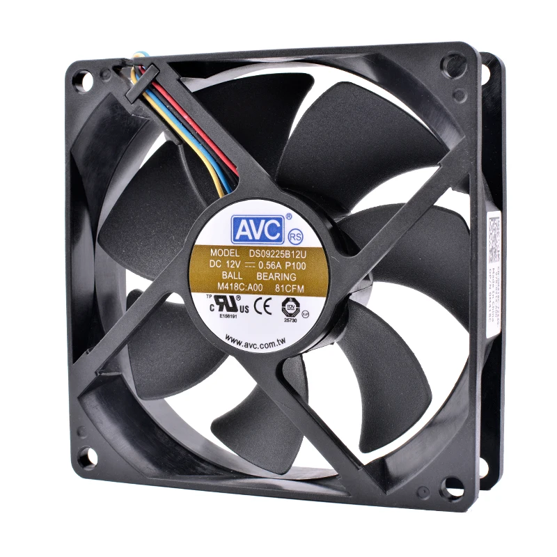 Новый и оригинальный Φ DS09225B12U 9 см 9225 дюйма 90 мм вентилятор 12 В А двойной