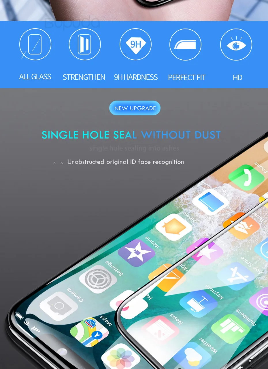 100D полное покрытие экрана протектор для iPhone 7 8 6 6S Plus XS Защитное стекло для iPhone X XR XS 11 Pro Max Закаленное стекло пленка