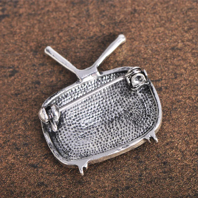 Мужская/Женская Винтажная брошь FUNMOR из сплава в форме кабеля и телевизора с серой