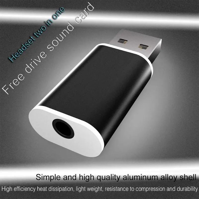 Внешняя звуковая карта USB до 3,5 мм наушники микрофон разъем 3,5 мм USB адаптер аудио карта для ноутбука компьютер звуковая карта