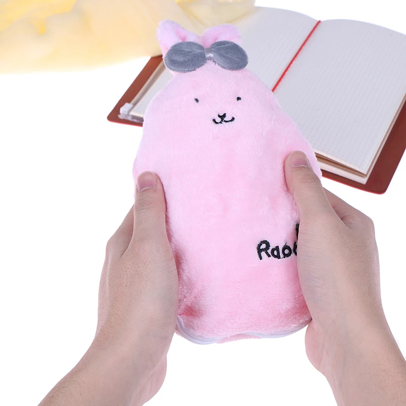 Моющаяся бутылка для горячей воды кролик водная впрыска полива плюшевая теплая