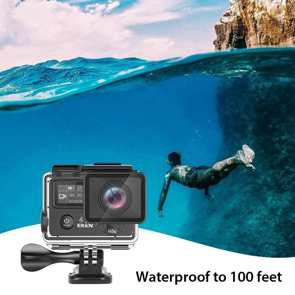 EKEN H5s Plus 4K + Ambarella A12 чипсет 30fps Utral HD EIS сенсорный экран камера Wifi шлем для мотоцикла