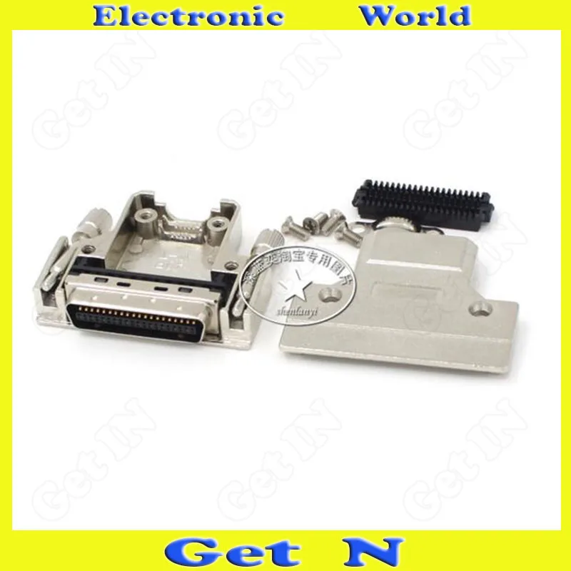 30pcs FMC50M-AS SCSI Connector Iron Shell HPCN50 Pin Crimping Male End Interface Cable Plug | Обустройство дома